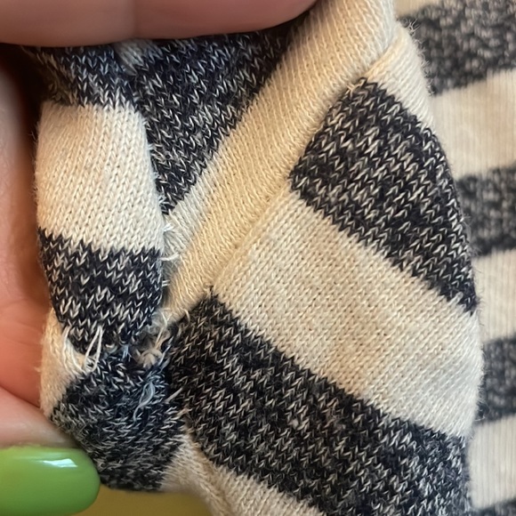 2/$20 Anthro Postmark Ginny Pullover Striped Top Floral Mixed Media Blouse Sz S - Picture 9 of 9